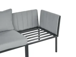 Discount Beliani Set da giardino con tavolo 5 posti SKALA Metallo scuro Grigio