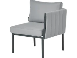 Discount Beliani Set da giardino con tavolo 5 posti SKALA Metallo scuro Grigio