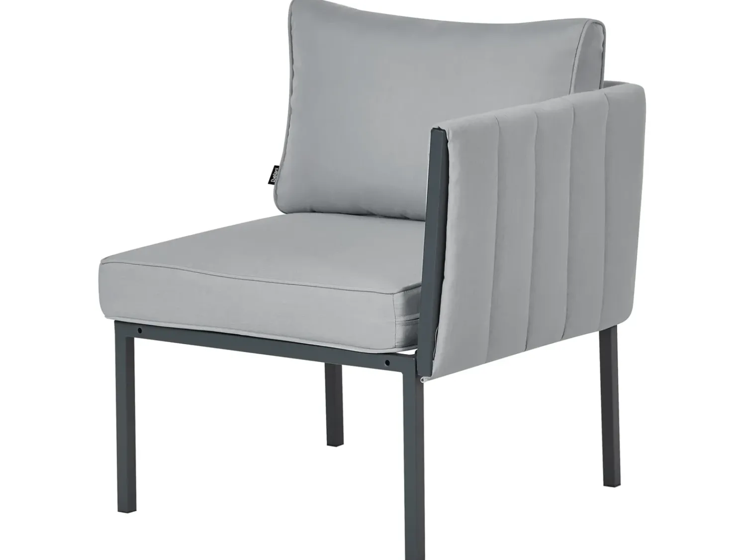 Discount Beliani Set da giardino con tavolo 5 posti SKALA Metallo scuro Grigio
