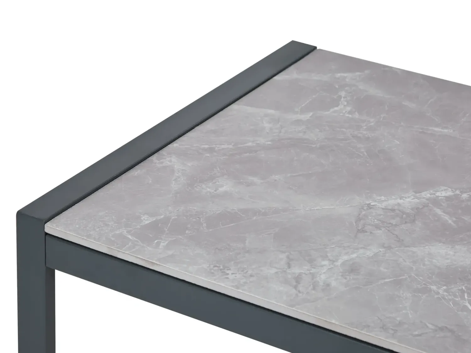 Discount Beliani Set da giardino con tavolo 5 posti SKALA Metallo scuro Grigio