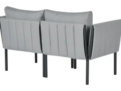 Discount Beliani Set da giardino con tavolo 5 posti SKALA Metallo scuro Grigio