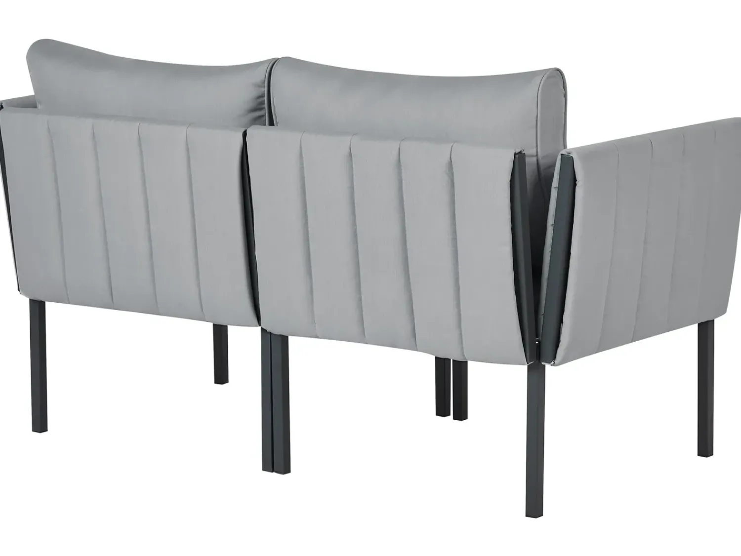 Discount Beliani Set da giardino con tavolo 5 posti SKALA Metallo scuro Grigio