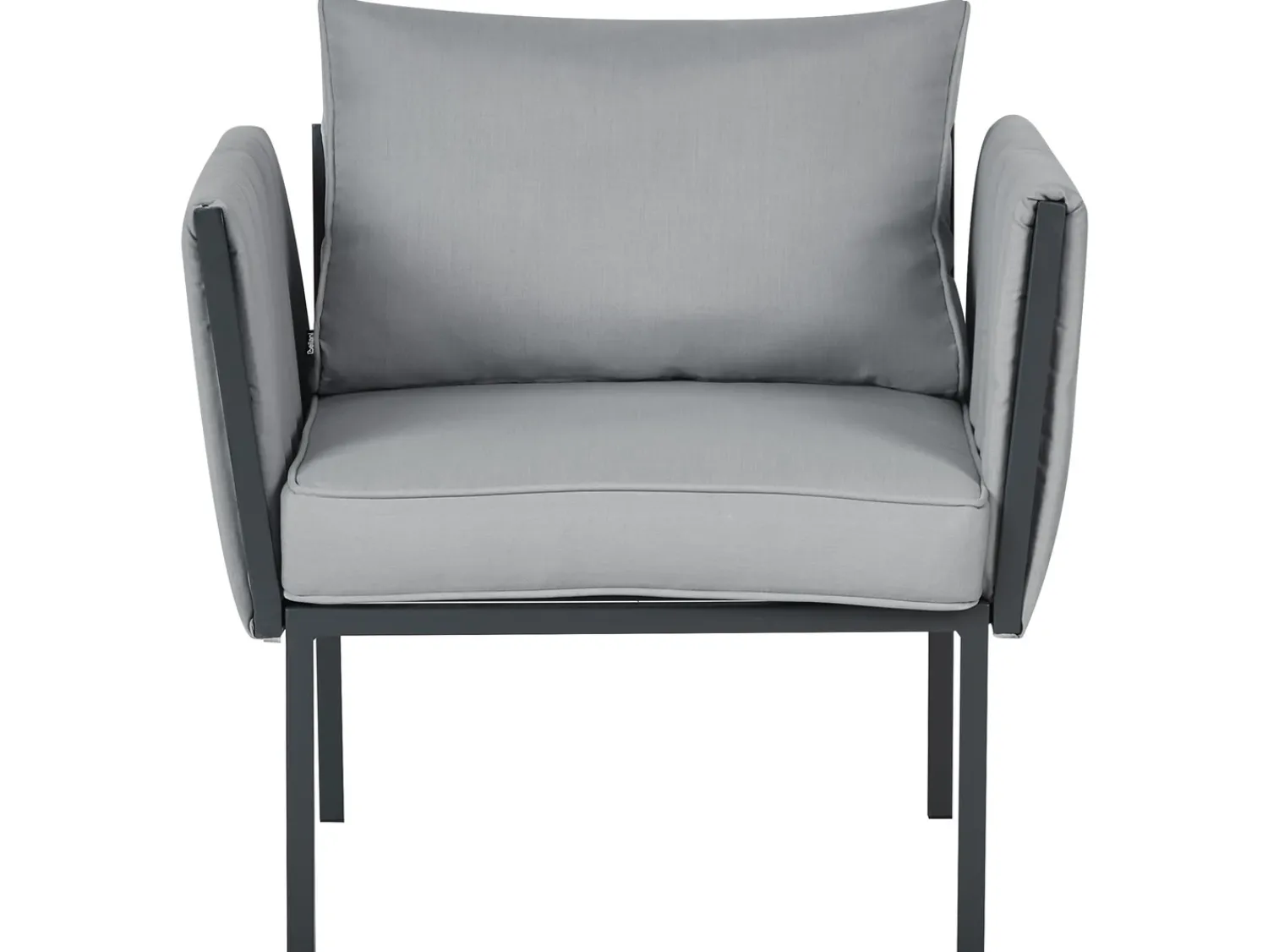 Discount Beliani Set da giardino con tavolo 5 posti SKALA Metallo scuro Grigio