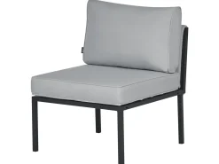 Discount Beliani Set da giardino con tavolo 5 posti SKALA Metallo scuro Grigio