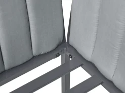 Discount Beliani Set da giardino con tavolo 5 posti SKALA Metallo scuro Grigio
