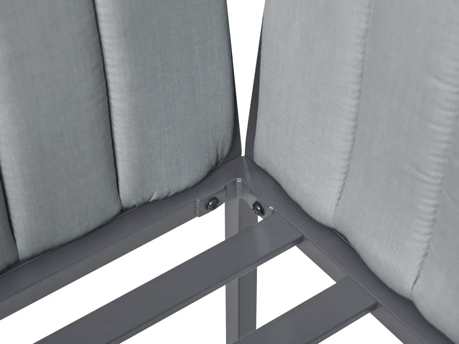 Discount Beliani Set da giardino con tavolo 5 posti SKALA Metallo scuro Grigio