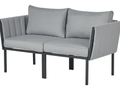 Discount Beliani Set da giardino con tavolo 5 posti SKALA Metallo scuro Grigio