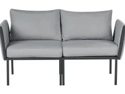 Discount Beliani Set da giardino con tavolo 5 posti SKALA Metallo scuro Grigio