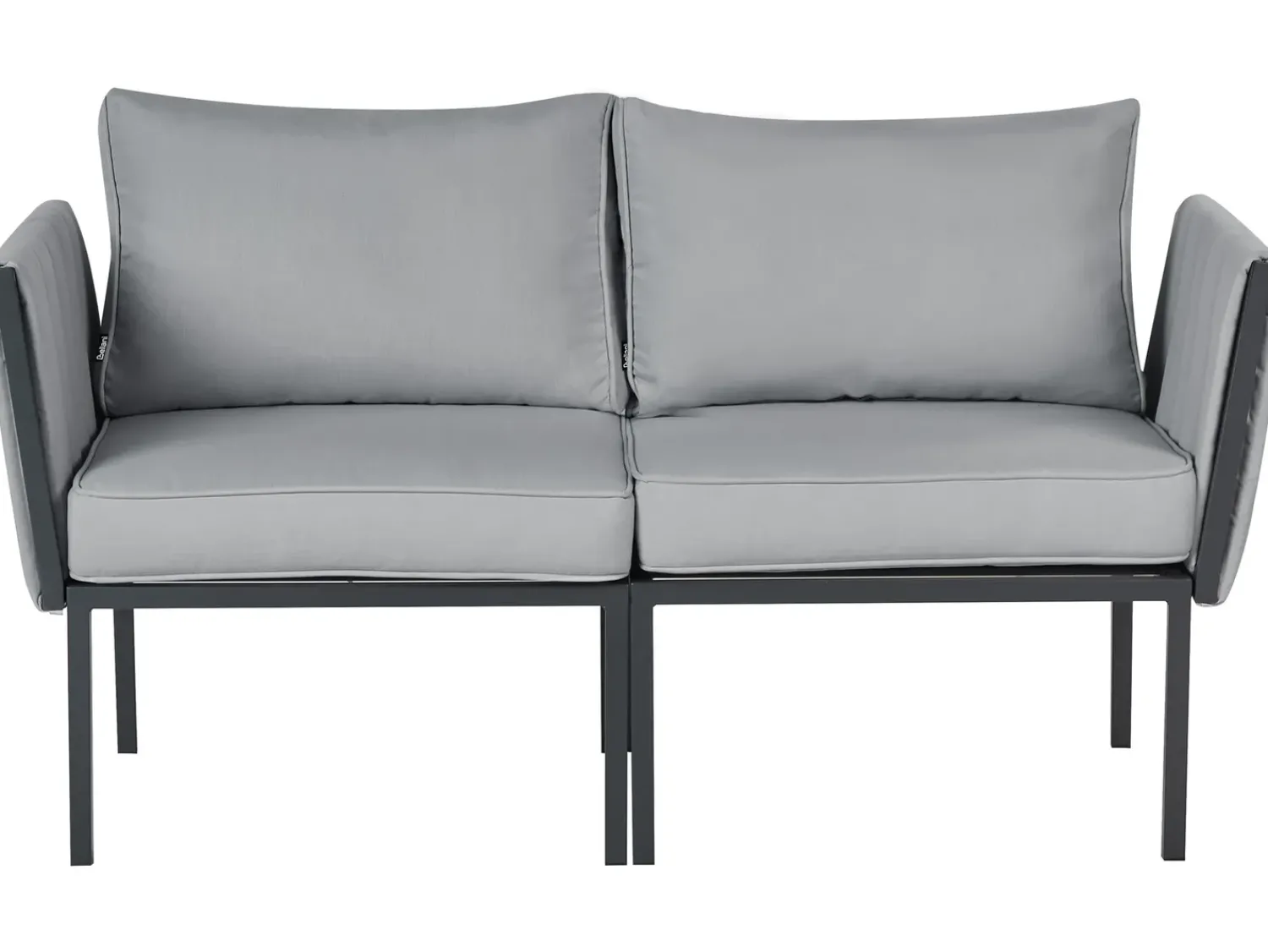 Discount Beliani Set da giardino con tavolo 5 posti SKALA Metallo scuro Grigio