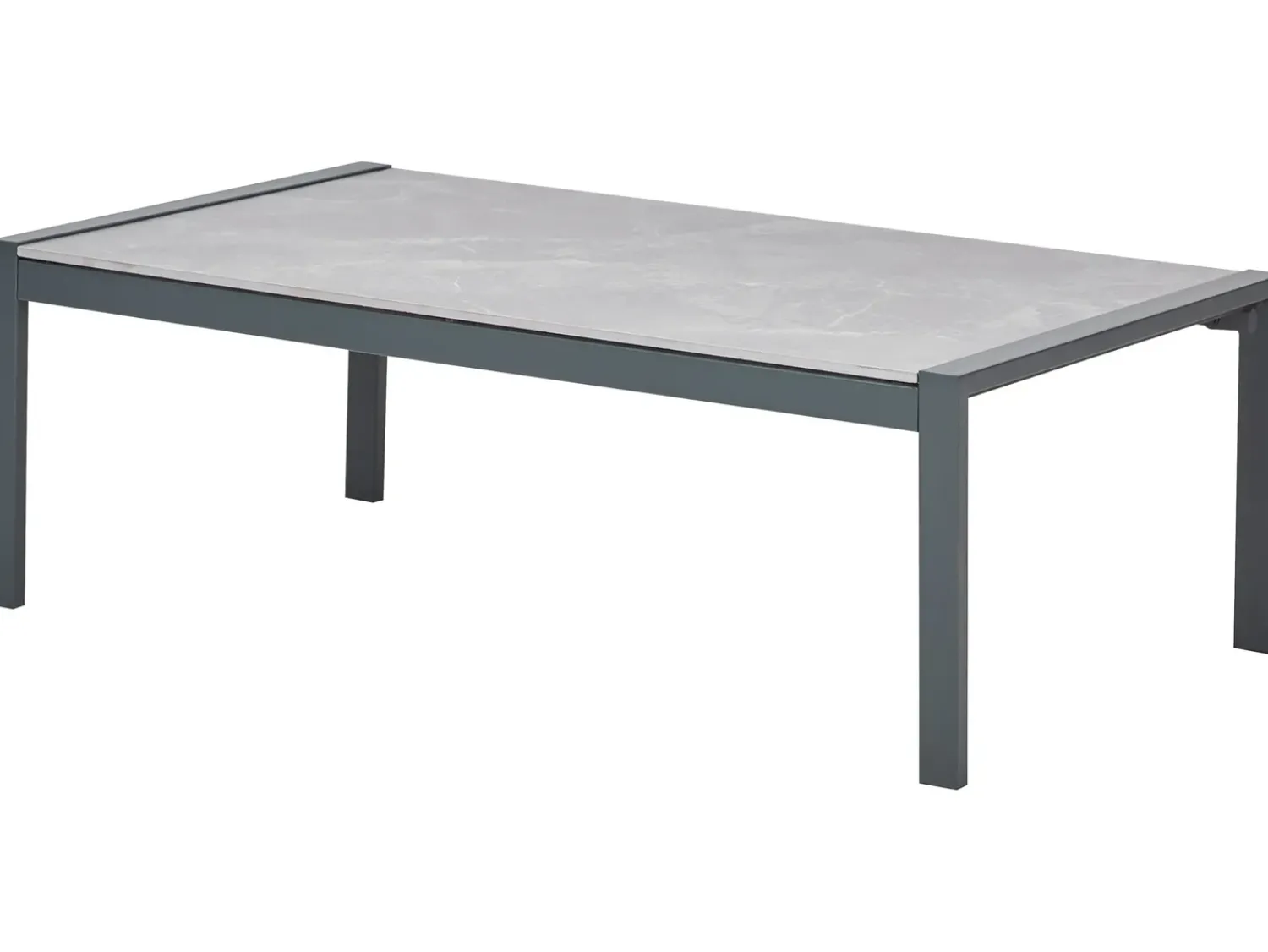 Discount Beliani Set da giardino con tavolo 5 posti SKALA Metallo scuro Grigio