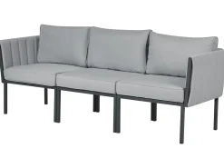 Discount Beliani Set da giardino con tavolo 5 posti SKALA Metallo scuro Grigio