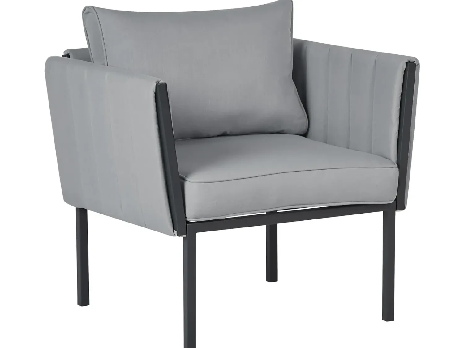 Discount Beliani Set da giardino con tavolo 5 posti SKALA Metallo scuro Grigio