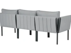 Discount Beliani Set da giardino con tavolo 5 posti SKALA Metallo scuro Grigio