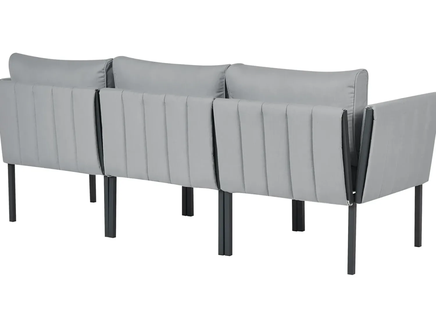 Discount Beliani Set da giardino con tavolo 5 posti SKALA Metallo scuro Grigio