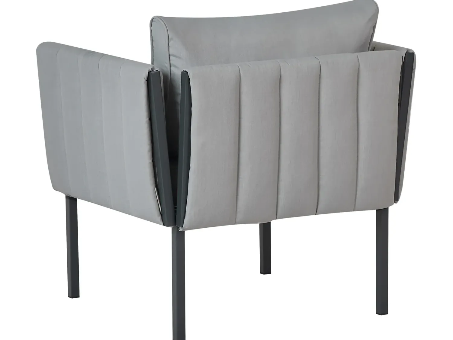 Discount Beliani Set da giardino con tavolo 5 posti SKALA Metallo scuro Grigio