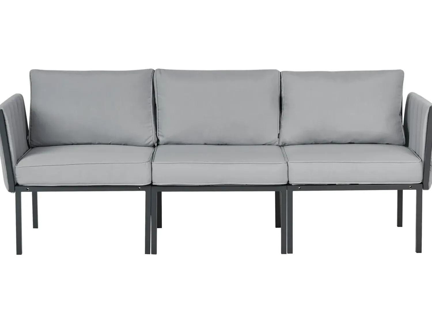 Discount Beliani Set da giardino con tavolo 5 posti SKALA Metallo scuro Grigio