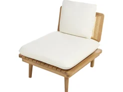 Discount Beliani Set da giardino con tavolo 4 posti ACCADIA Legno di acacia certificato Beige chiaro Beige Marrone