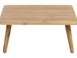 Discount Beliani Set da giardino con tavolo 4 posti ACCADIA Legno di acacia certificato Beige chiaro Beige Marrone