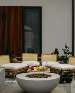 Discount Beliani Set da giardino con tavolo 4 posti ACCADIA Legno di acacia certificato Beige chiaro Beige Marrone