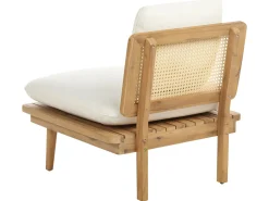 Discount Beliani Set da giardino con tavolo 4 posti ACCADIA Legno di acacia certificato Beige chiaro Beige Marrone