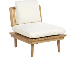 Discount Beliani Set da giardino con tavolo 4 posti ACCADIA Legno di acacia certificato Beige chiaro Beige Marrone