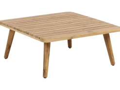 Discount Beliani Set da giardino con tavolo 4 posti ACCADIA Legno di acacia certificato Beige chiaro Beige Marrone