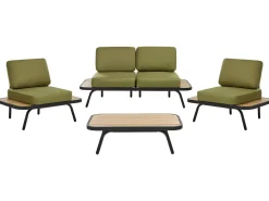 Online Beliani Set da giardino con tavolo 4 posti MINOZZO Legno di acacia certificato Verde oliva Marrone Verde Nero
