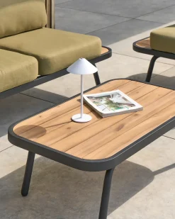 Online Beliani Set da giardino con tavolo 4 posti MINOZZO Legno di acacia certificato Verde oliva Marrone Verde Nero