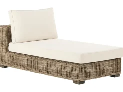 Discount Beliani Set da giardino con tavolo 4 posti VARALLO Modulare Rattan Grigio Bianco Grigio