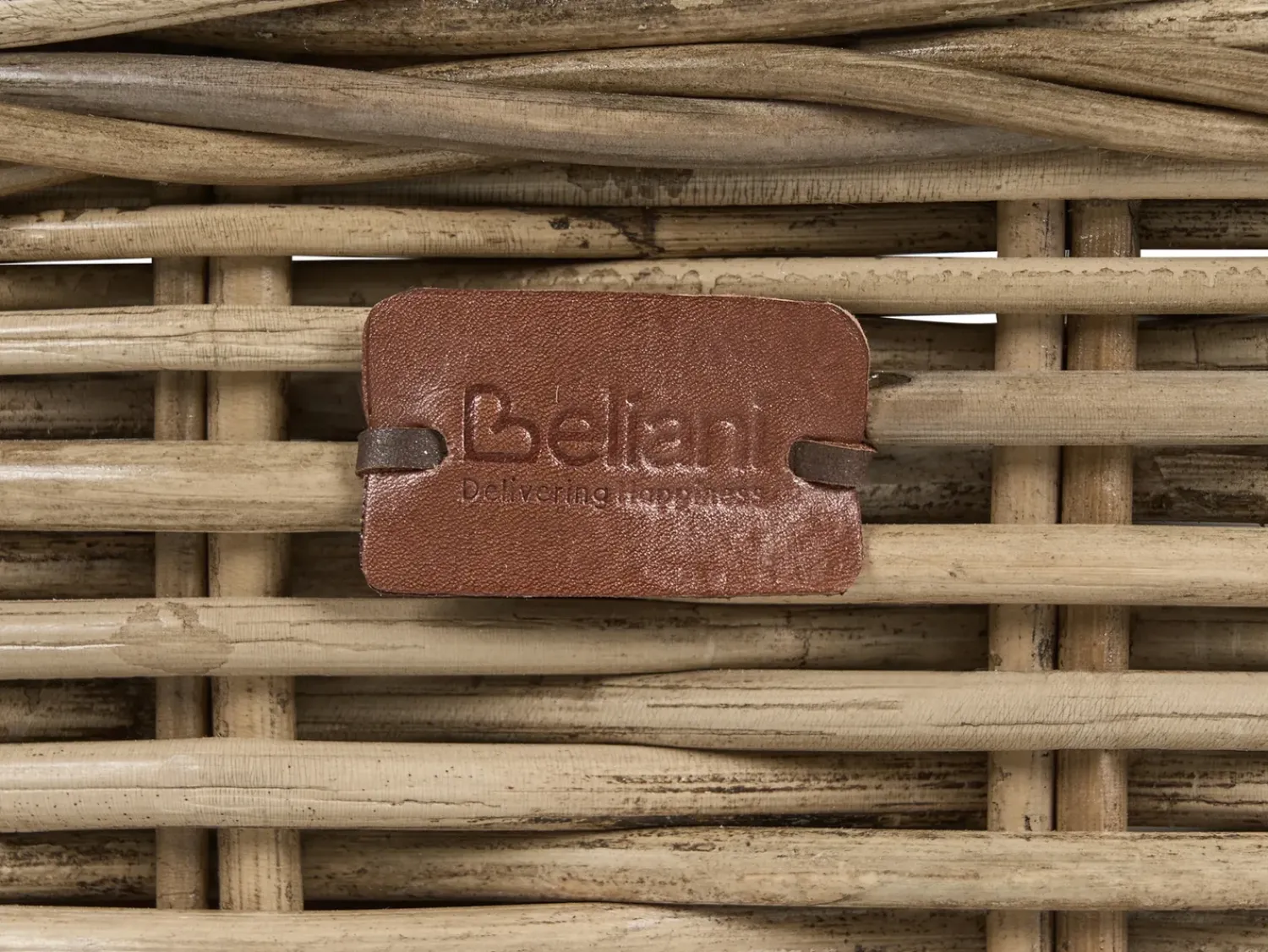 Discount Beliani Set da giardino con tavolo 4 posti VARALLO Modulare Rattan Grigio Bianco Grigio