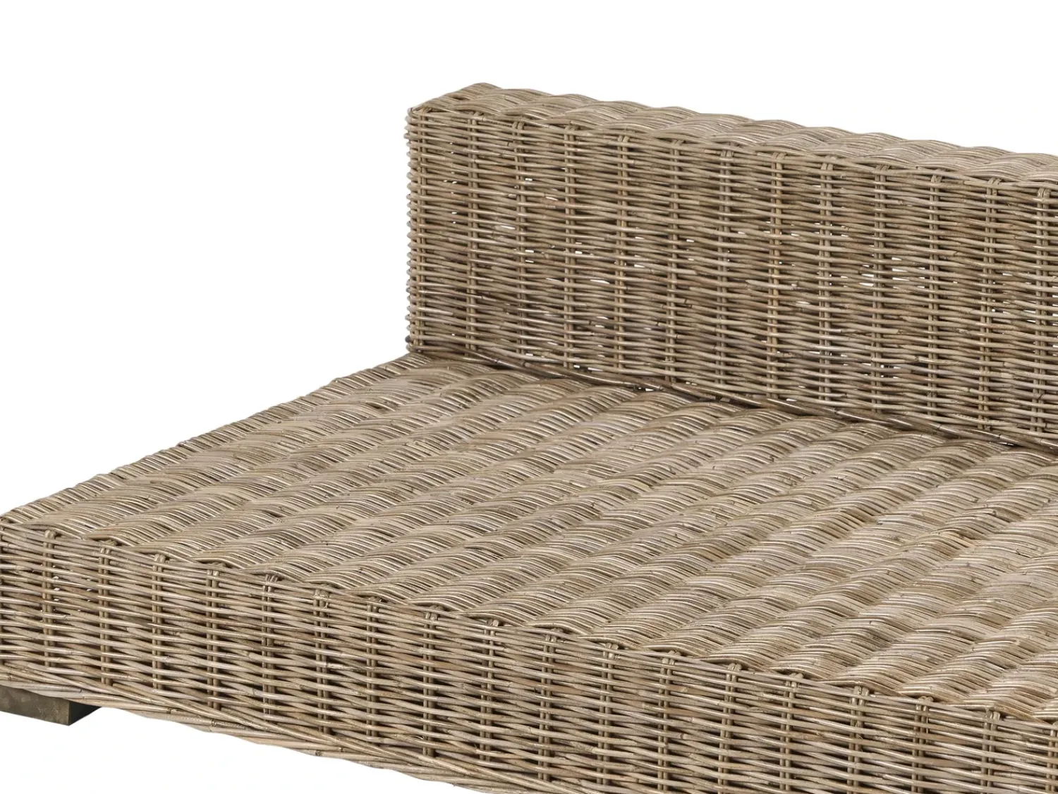 Discount Beliani Set da giardino con tavolo 4 posti VARALLO Modulare Rattan Grigio Bianco Grigio