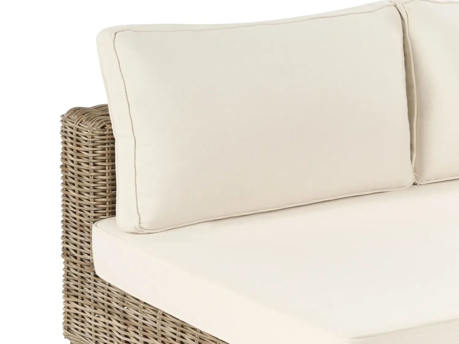 Discount Beliani Set da giardino con tavolo 4 posti VARALLO Modulare Rattan Grigio Bianco Grigio