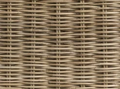Discount Beliani Set da giardino con tavolo 4 posti VARALLO Modulare Rattan Grigio Bianco Grigio