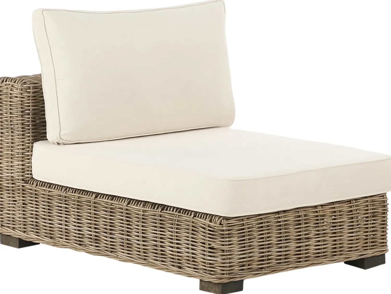 Discount Beliani Set da giardino con tavolo 4 posti VARALLO Modulare Rattan Grigio Bianco Grigio