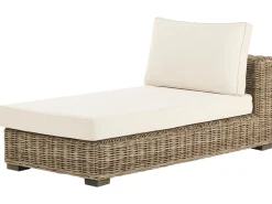 Hot Beliani Set da giardino con tavolo 4 posti VARALLO Modulare Rattan Grigio Bianco Grigio