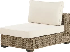 Hot Beliani Set da giardino con tavolo 4 posti VARALLO Modulare Rattan Grigio Bianco Grigio