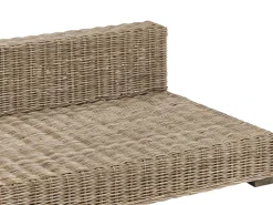 Hot Beliani Set da giardino con tavolo 4 posti VARALLO Modulare Rattan Grigio Bianco Grigio