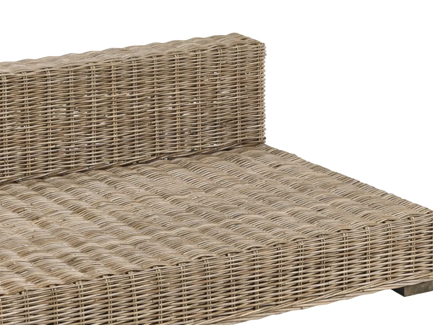 Hot Beliani Set da giardino con tavolo 4 posti VARALLO Modulare Rattan Grigio Bianco Grigio