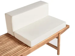 Clearance Beliani Set da giardino con tavolo 2 posti GIAVENO Legno d'acacia Bianco sporco Bianco Marrone