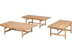 Clearance Beliani Set da giardino con tavolo 2 posti GIAVENO Legno d'acacia Bianco sporco Bianco Marrone