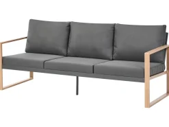 Sale Beliani Set da giardino con tavolo 5 posti GELSO Metallo Grigio scuro Marrone Grigio