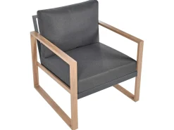 Sale Beliani Set da giardino con tavolo 5 posti GELSO Metallo Grigio scuro Marrone Grigio