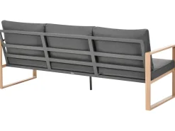 Sale Beliani Set da giardino con tavolo 5 posti GELSO Metallo Grigio scuro Marrone Grigio