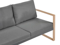 Sale Beliani Set da giardino con tavolo 5 posti GELSO Metallo Grigio scuro Marrone Grigio