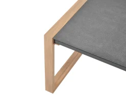 Sale Beliani Set da giardino con tavolo 5 posti GELSO Metallo Grigio scuro Marrone Grigio