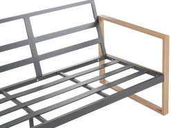 Sale Beliani Set da giardino con tavolo 5 posti GELSO Metallo Grigio scuro Marrone Grigio