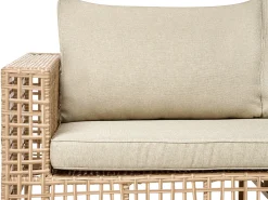 Hot Beliani Set da giardino con tavolo 4 posti CALASETTA Rattan sintetico (PE) Beige