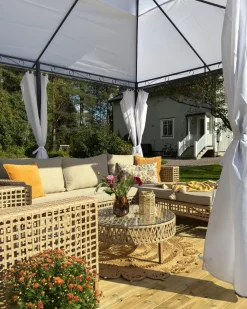 Hot Beliani Set da giardino con tavolo 4 posti CALASETTA Rattan sintetico (PE) Beige