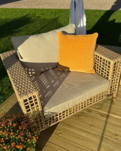Hot Beliani Set da giardino con tavolo 4 posti CALASETTA Rattan sintetico (PE) Beige