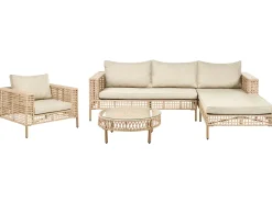 Hot Beliani Set da giardino con tavolo 4 posti CALASETTA Rattan sintetico (PE) Beige